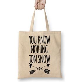 Baskı Dükkanı You Know Nothing Jon Snow Bez Çanta