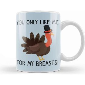 Baskı Dükkanı You Only Like Me For My Breasts Funny Thanksgiving 02 Kupa