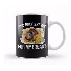 Baskı Dükkanı You Only Like Me For My Breasts Funny Thanksgiving Kupa
