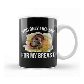 Baskı Dükkanı You Only Like Me For My Breasts Funny Thanksgiving Kupa
