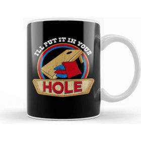 Baskı Dükkanı You Shuck At Cornhole Cute Funny Ill Put It In Your Hole Cornhole Pun Porselen Beyaz Kupa Bardak