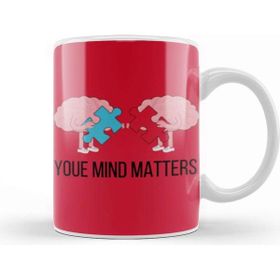 Baskı Dükkanı Youe Mınd Matters Porselen Beyaz Kupa Bardak