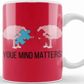 Baskı Dükkanı Youe Mınd Matters Porselen Beyaz Kupa Bardak