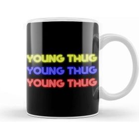 Baskı Dükkanı Young Thug Young Thug Young Thug Logo Quotes Porselen Beyaz Kupa Bardak