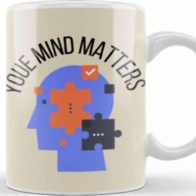 Baskı Dükkanı Your Mınd Matters Porselen Beyaz Kupa Bardak