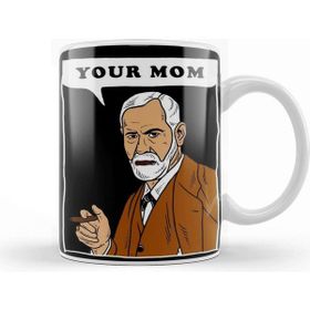 Baskı Dükkanı Your Mom Freud Porselen Beyaz Kupa Bardak