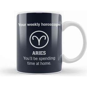 Baskı Dükkanı Your Weekly Horoscope Aries Self Isolation Porselen Beyaz Kupa Bardak