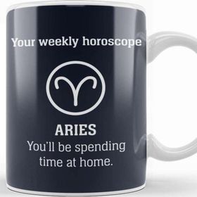 Baskı Dükkanı Your Weekly Horoscope Aries Self Isolation Porselen Beyaz Kupa Bardak