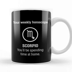 Baskı Dükkanı Your Weekly Horoscope Scorpio Self Isolation Porselen Beyaz Kupa Bardak