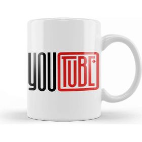 Baskı Dükkanı Youtube Porselen Beyaz Kupa Bardak