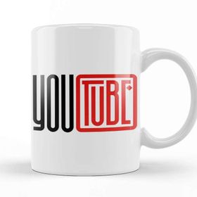 Baskı Dükkanı Youtube Porselen Beyaz Kupa Bardak