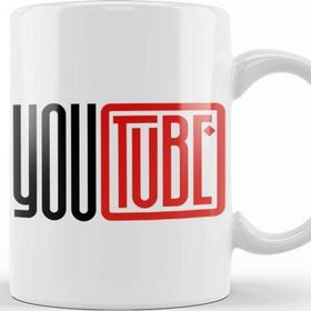 Baskı Dükkanı Youtube Porselen Beyaz Kupa Bardak