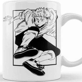 Baskı Dükkanı Yuji Itadori Manga Style Porselen Beyaz Kupa Bardak