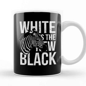 Baskı Dükkanı Zebra White Is The New Black Kupa Bardak