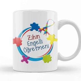 Baskı Dükkanı Zihin Engenlliler Öğretmeni Kupa Bardak