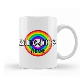 Baskı Dükkanı Zinedine Zidane Retro Rainbow Style Kupa Bardak