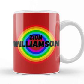 Baskı Dükkanı Zion Williamson Basketball Gifts Vintage Retro Rainbow Quotes For Boys And Dad Kupa Bardak