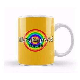 Baskı Dükkanı Zlatan Ibrahimović Retro Rainbow Style Kupa Bardak