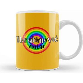 Baskı Dükkanı Zlatan Ibrahimović Retro Rainbow Style Kupa Bardak