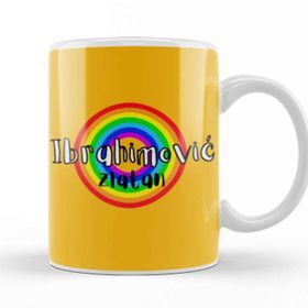 Baskı Dükkanı Zlatan Ibrahimović Retro Rainbow Style Kupa Bardak