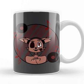 Baskı Dükkanı Zombie Animals Zombie Dj Fox Kupa Bardak