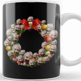 Baskı Dükkanı Zombie Multiface Christmas Wreath Kupa Bardak