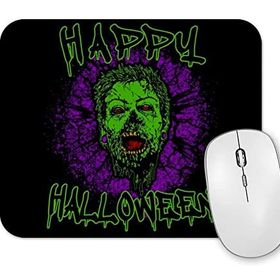 Baskı Dükkanı Zombie Purple Grunge Splatter Happy Halloween Mouse Pad