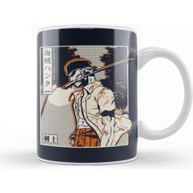 Baskı Dükkanı Zoro One Piece Former Bounty Hunter Zoro Porselen Beyaz Kupa Bardak