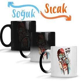 Baskı Dükkanı Zumbi Urbano Sihirli Porselen Kupa