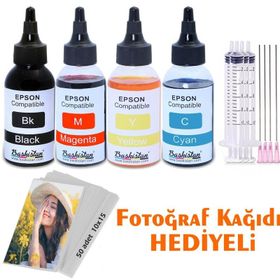 Baskistan Epson L3050 Uyumlu 4x100 ml Mürekkep Seti