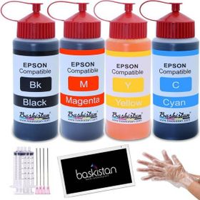 Baskistan Epson L6190 için 4x500 Mürekkep Seti