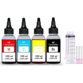 Baskistan HP DeskJet 2630 Yazıcı 4x100 ml Renkli Mürekkep Seti