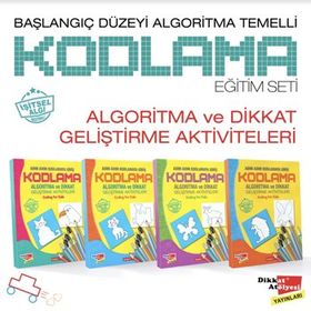 Başlangıç Düzeyi Algoritma Temelli Adım Adım Kodlama 4 Kitap Seti Dikkat Atölyesi Yayınları