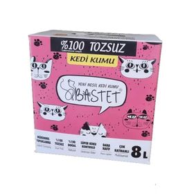 Bastet 8 lt Doğal Tozsuz ve Kokusuz Premium Topaklanan Kedi Kumu