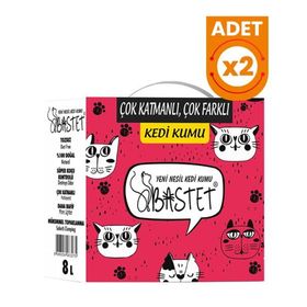 Bastet Topaklanan Premium Doğal 2x8 lt Kedi Kumu