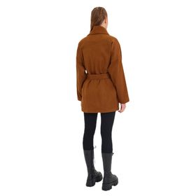 Batik A6196 Kruvaze Camel Kadın Kaban