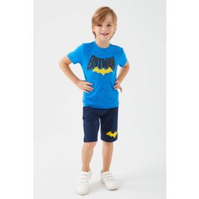 Batman L1554-3 Cobalt Erkek Çocuk Bermuda Takımı