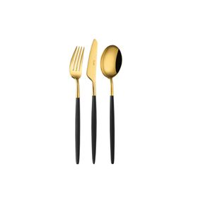 Batta Siyah Gold 4 Kişilik 12 Parça Çatal Bıçak Kaşık Takımı