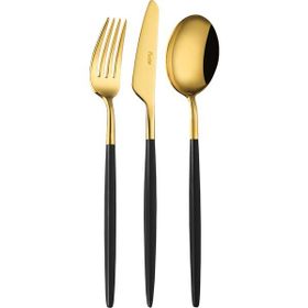 Batta Washabi Serisi Siyah Gold Gümüş 1 Kişilik 3 Parça Çatal Bıçak Kaşık Takımı