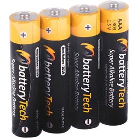 Battery Tech Süper 4'lü Paket Alkalin AAA İnce Kalem Pil