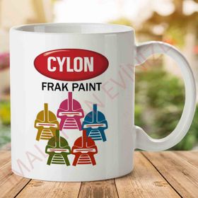 Battlestar Galactica Cylon Frak Paint Baskılı Kupa