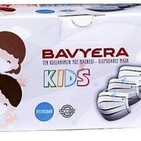 Bavyera 3 Katlı Meltblown Beyaz 50 Adet Çocuk Maske