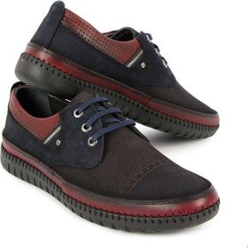 Bay Pablo F27 Lacivert - Bordo Hakiki Deri Erkek Ayakkabı