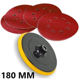 Bay-Tec 180 mm Cırtlı 6 Yedekli Zımpara
