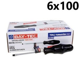 Bay-Tec 6x100 mm Düz Tekli Tornavida