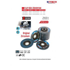 Bay-Tec MK0224 Flap Zirkonyum 115x22 mm 80 Kum Disk Zımpara