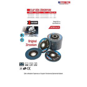Bay-Tec MK0224 Flap Zirkonyum 115x22 mm 80 Kum Disk Zımpara