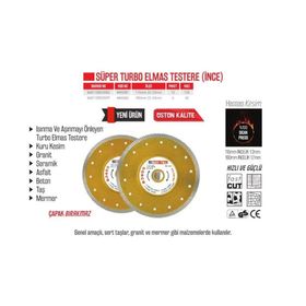 Bay-Tec MK0281 115 mm İnce Süper Turbo Elmas Testere