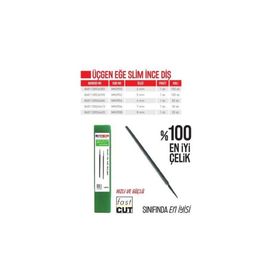 Bay-Tec MK0904 6 mm Üçgen Slim İnce Diş Eğe