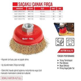 Bay-Tec MK1130 100 mm Saçaklı Çanak Fırça
